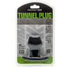 Perfect Fit Ass Tunnel Plug Silicone Noir Medium 7 x 5.2 cm